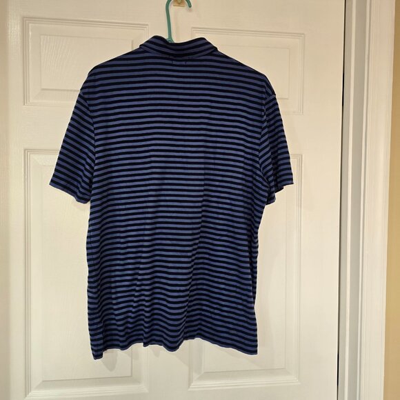 Polo Ralph Lauren 2 Button Short Sleeve Polo Pima Soft Touch Blue Stripe Sz XL - Picture 4 of 6